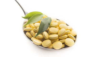 Herbal spoon pill.