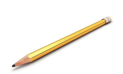 Pencil isolated on white background.