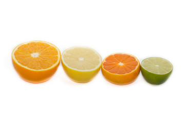 Citrus fruits isolated