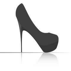 Elegant women high heel shoe vector isolated