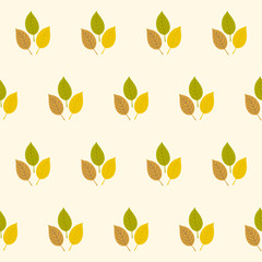 Autumn seamless stylized leaf pattern