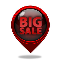 Big sale pointer icon on white background