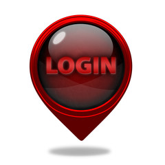 login pointer icon on white background