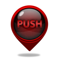 push pointer icon on white background