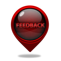 Feedback pointer icon on white background