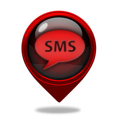 sms pointer icon on white background