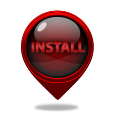 Installation pointer icon on white background