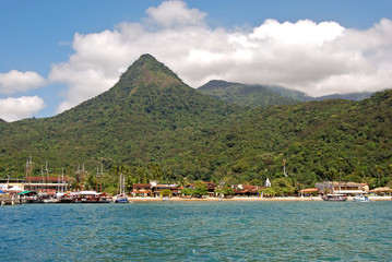 Vila do Abraão, Capital of the island Ilha Grande, Brazil