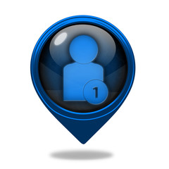 add pointer icon on white background