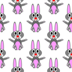 Rabbit seamless pattern