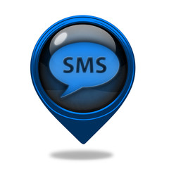 sms pointer icon on white background