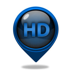 HD pointer icon on white background