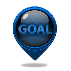 Goal pointer icon on white background