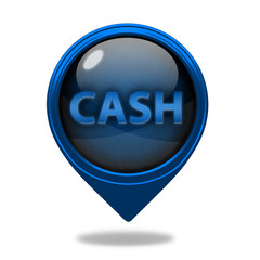 Cash pointer icon on white background