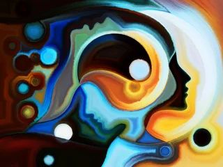 Selbstklebende Fototapeten Illusionen der inneren Farbe © agsandrew