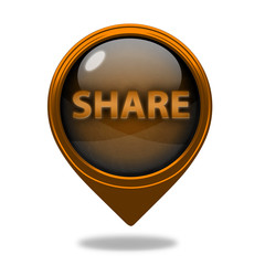 share pointer icon on white background