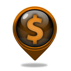 money pointer icon on white background