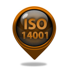 Iso 14001 pointer icon on white background