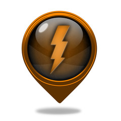 Bolt pointer icon on white background