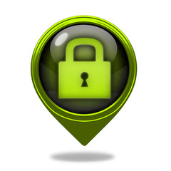 protect pointer icon on white background