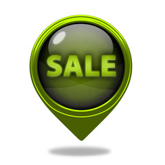 sale pointer icon on white background