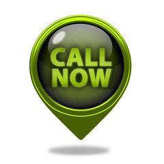 call now pointer icon on white background