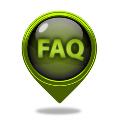 faq pointer icon on white background