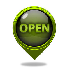 open pointer icon on white background