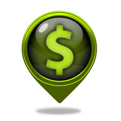 money pointer icon on white background