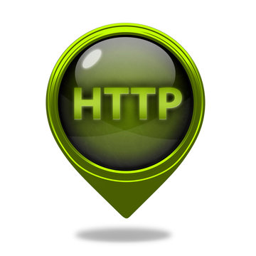 http pointer icon on white background