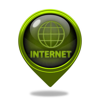 inernet pointer icon on white background