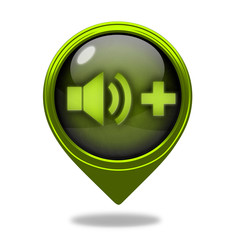 volume pointer icon on white background