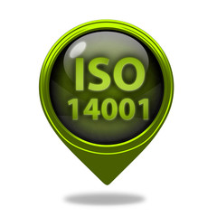 Iso 14001 pointer icon on white background