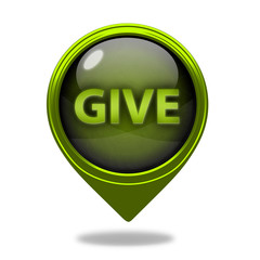 Give pointer icon on white background