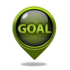 Goal pointer icon on white background