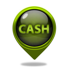 Cash pointer icon on white background
