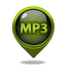 MP3 pointer icon on white background