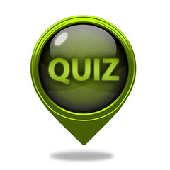 Quiz pointer icon on white background