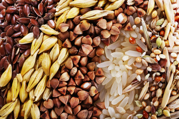 Groats mixture as background