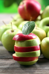 Juicy apples, close-up