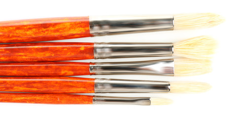Fototapeta premium Paint brushes isolated on white