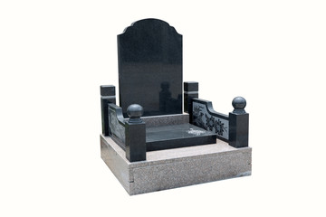 Tombstone with white background