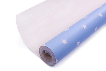 Wallpaper roll isolated on white