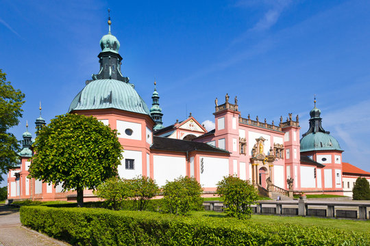 Holly hill (Svata Hora) in town Pribram, Czech republic