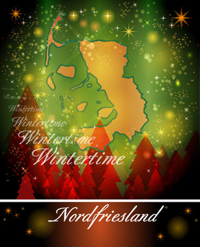 Karte von Nordfriesland