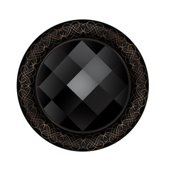 Jewelry. Black crystal set in gold.