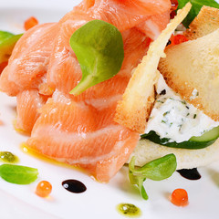 Salmon with cream cheese