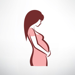Obraz na płótnie Canvas pregnant woman symbol