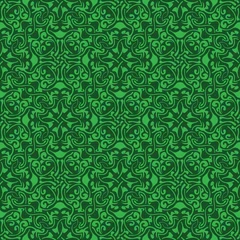 Velvet curtains Green Green seamless pattern