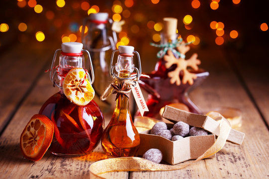 Weihnachten - Selbstgemachter Schnaps, Lik&ouml;r, Pralinen